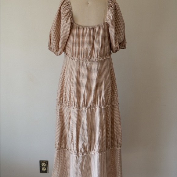 Neuflora Cotton Gingham Maxi Dress Size Small - Picture 5 of 5